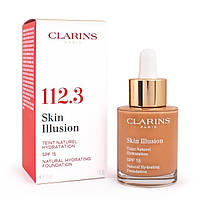 Clarins Skin Illusion Natural Hydrating Foundation SPF 15 тональный крем для лица № 112.3 Сандал 30 мл.