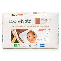 Органические подгузники Eco by Naty, размер 1 (от 2 до 5 кг), 25 шт.