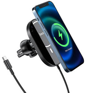 Автомобільний тримач Hoco CA90 з бездротовою зарядкою (15 W) для iPhone