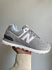 Жіночі кросівки New Balance 574 Gray Pink сіро-рожеві Нью Беланс замш сітка весна осінь літо, фото 4