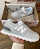Жіночі кросівки New Balance 574 Gray Pink сіро-рожеві Нью Беланс замш сітка весна осінь літо, фото 2