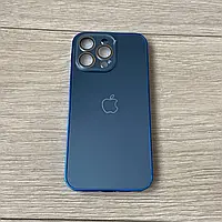 Чехол на айфон 12 про стеклянный с магсейф темно-синий. Чехол на iPhone 12 Pro стеклянный с Magsafe