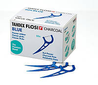 Tandex, Flosi Flosser, нитки-зубочистки з карбоновою ниткою, сині, 80 шт. (6867091)