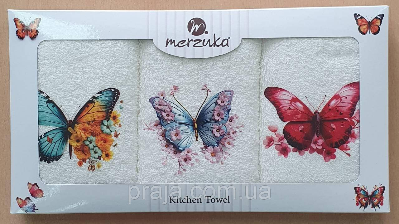 Набір махрових кухонних рушників "MERZUKA" коробка