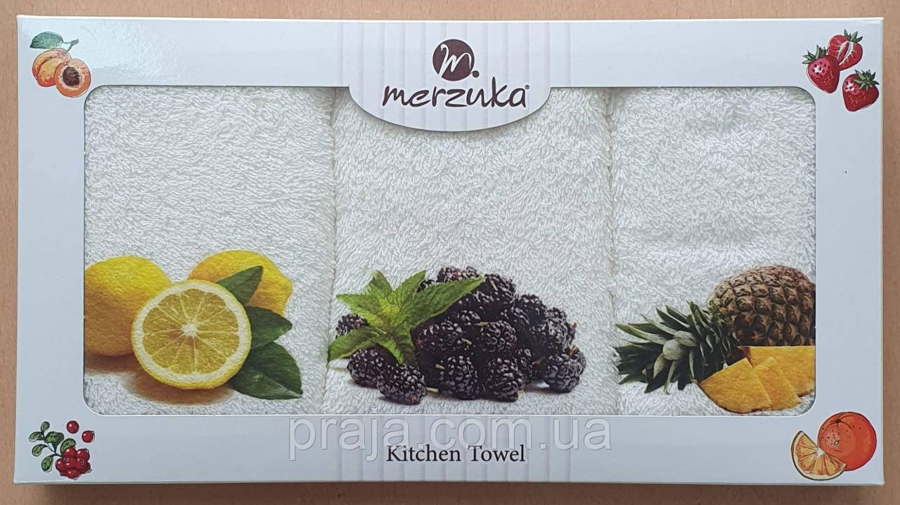 Набір махрових кухонних рушників "MERZUKA" коробка
