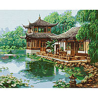 Картина за номерами "54" Китайський будиночок" © Сергій Лобач Ідейка KHO2881 40х50 см