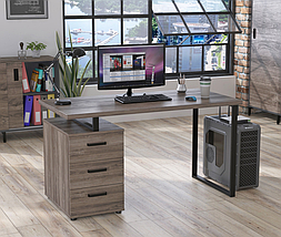 Стіл офісний L-27 max 32 мм (1350*650) метал чорний TM Loft design, фото 6