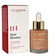 Clarins Skin Illusion Natural Hydrating Foundation SPF 15 тональный крем осветляющий 114 Капучино 30 мл