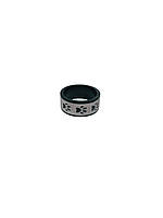 Кольцо на палец Jewelry медицинская сталь черного цвета с лапами на сером фоне R6479 16р (50мм) 14-0372