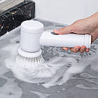 Щітка для збирання електрична 5 в 1 Magic Brush Бездротова щітка для збирання з насадками, фото 5