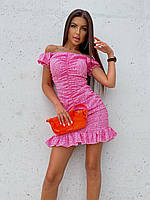 Платье женское розовое Barbie. Платье женское мини барби облегающее 42 44 46