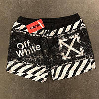 Плавки OFF-WHITE Black плавательные шорты офф вайт шорты плавательные мужские шорты для спорта Adore Плавки