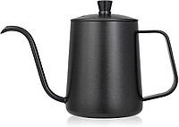 Капельный чайник-лейка для кофе с длинным носиком 600мл для альтернативы Черный