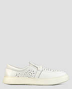 Сліпони низькі жіночі літні білі натуральна шкіра Україна Polin — розмір 36 (23 см) (модель: Pol2132pfKWH)