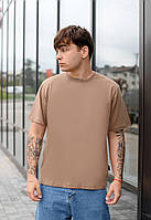 Футболка Staff light brown мужская коричневая однотонная стаф. Adore Футболка Staff light brown чоловіча