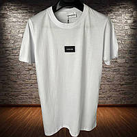 Футболка мужская кельвин белая с принтом CALVIN KLEIN White NEW Collection 2023 T-shirt Adore Футболка