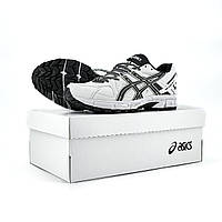 Мужские крутые спортивные кроссовки Asics Gel-Kahana 8 "White" текстильные и кожаные ассиксы Adore Чоловічі