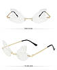 Білі окуляри Метелики, захист від ультрафіолетових променів UV400. Оригінальні окуляри для креативних людей., фото 4