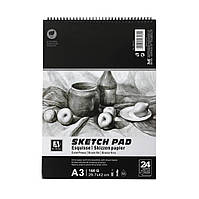 Альбом для эскизов скетчбук А3 24арк 160г/м2 Art Nation SketchPad на спирали 6002-S