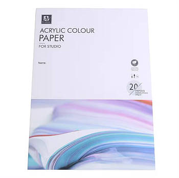 Папір-склейка для акрилу А3 20арк 250г/м2 Art Nation AcrylicColourPaper APA325020
