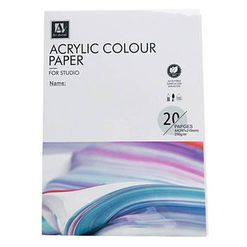 Папір-склейка для акрилу А4 20арк 250г/м2 Art Nation AcrylicColourPaper APA425020