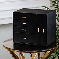 Ящик органайзер для ювелирных украшений бижутерии 23 х 17.5 х 26 см Черная Shop