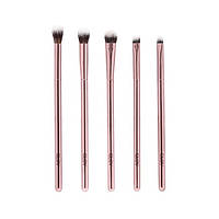 Glov, Eye Brushes, кисті для макіяжу очей, Рожевий, 5 шт. (7446417)