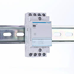 Модульний контактор 25A, 2НВ+2НЗ, 230В, Hager ESC427