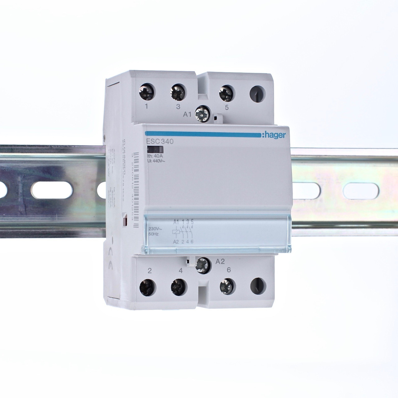 Модульний контактор 40A, 3НВ, 230В, Hager ESC340, фото 1
