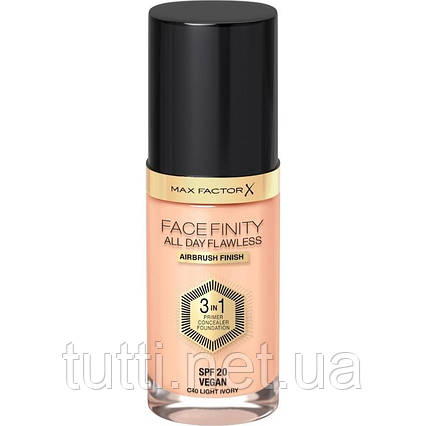 Max Factor, Facefinity All Day Flawless 3in1, основа для обличчя, № c40 Light ivory, 30 мл