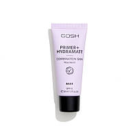 Gosh, Primer+ 007 Hydramatt, увлажняющая база под макияж для комбинированной и жирной кожи, SPF15, 30 мл