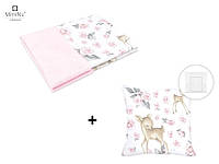 MimiNu Sweet Deer комплект: одеяло+подушка с наволочкой бархат розовый 75х100 см (7363693)
