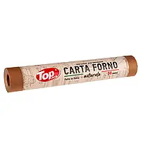 Пергамент для выпечки силиконизированный Toppack коричневий Carta Forno 29см/50м