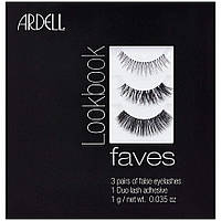 Ardell Lookbook Faves набор 3 пары накладных ресниц + Duo Lash Adhesive клей для ресниц 1 г (7233884)