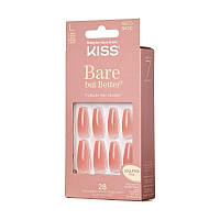 Kiss Bare but Better искусственные ногти нюдовое сияние размер L 28 шт. (7588560)