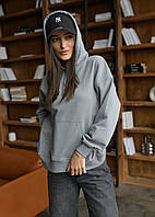 Жіноче худі з капюшоном кофта Staff logo gray oversize Adore