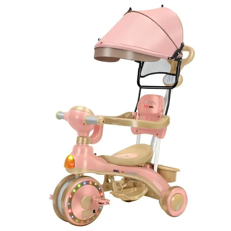 Біговел дитячий колеса 8.5" велобіг триколісний з козирком від сонця, музичний, регулювання гучності, фото 1