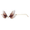 Коричневі окуляри Метелики, захист від ультрафіолетових променів UV400. Оригінальні окуляри для креативних людей., фото 3