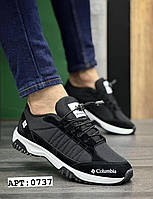Чоловічі Кросівки коламбія чорні з білим спортивне чоловіче взуття Columbia Black White Adore