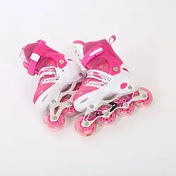 Ролики розсувні розмір S M L, роликові ковзани зі світінням коліс