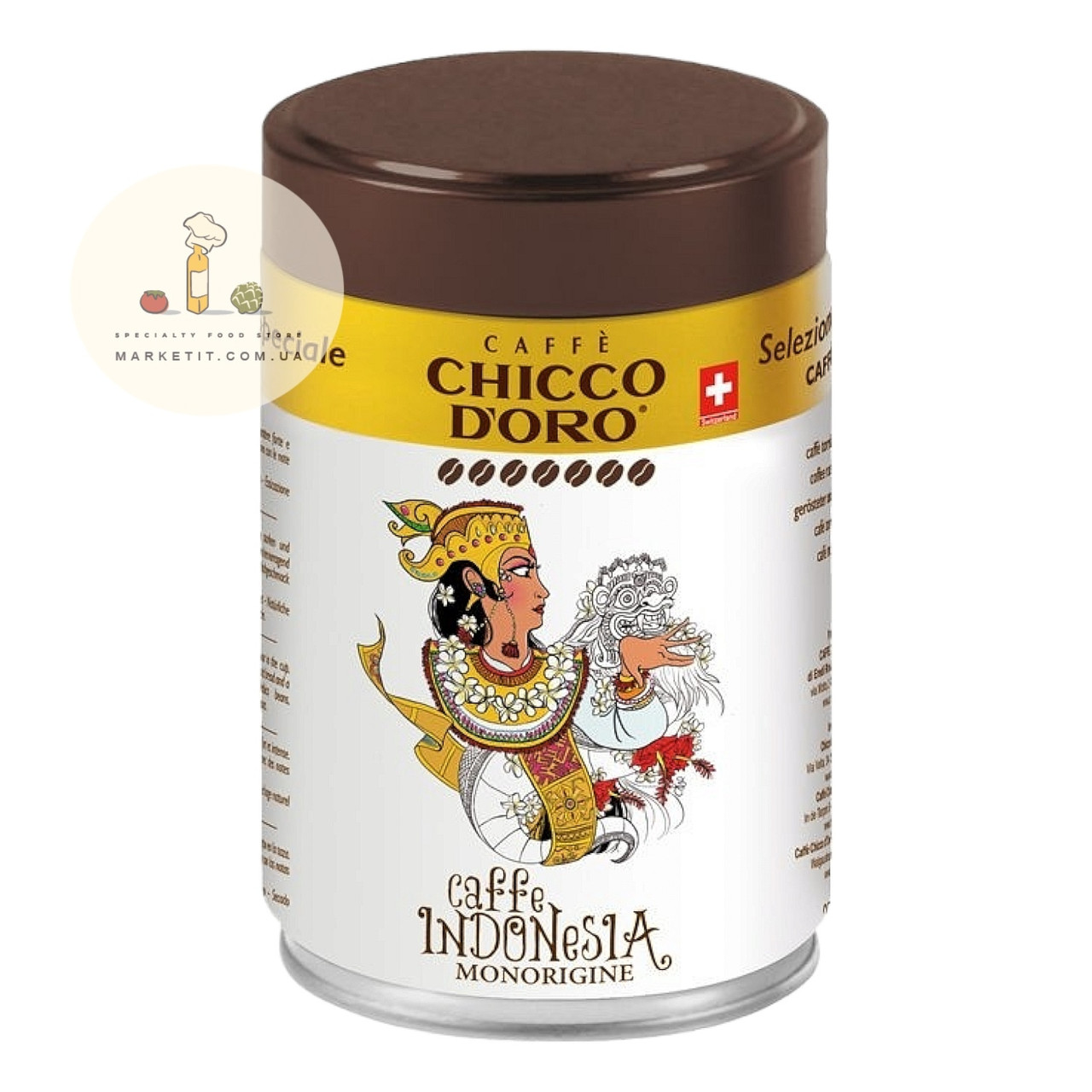 Кава мелена Chicco D'oro Indonesia, 100% Арабіка Індонезія ж/б 250 г.