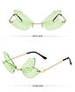 Зелені окуляри Метелики, захист від ультрафіолетових променів UV400. Оригінальні окуляри для креативних людей., фото 2