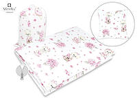 MimiNu Балерина спальный мешок для малышей до дошкольников с сумкой+подушкой с чехлом на молнии розовый
