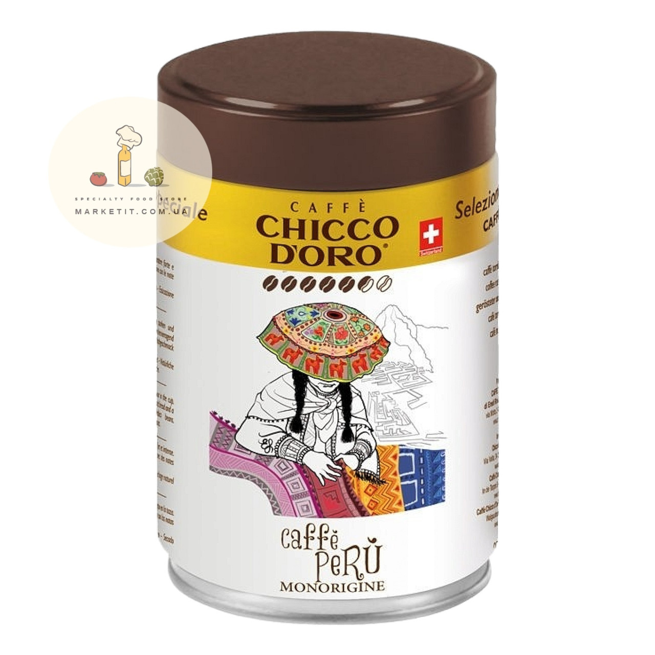 Кава мелена Chicco D'oro Caffe Peru, ж/б 250 г.