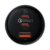 Автомобільний зарядний пристрій Baseus Qualcomm 160W (2xType-C+USB) + Кабель Type-C+Type-C 100W, фото 11