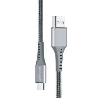 Дата кабель USB 2.0 AM to Type-C 1.2m Grey Grand-X FC-12G l