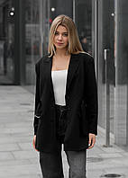 Женский жакет Staff черный оверсайз пиджак для девушки черного цвета на пуговицах стаф. Adore Жіночий жакет