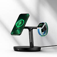 Бездротовий зарядний пристрій Baseus Swan Magnetic 3-in-1 20W, фото 4