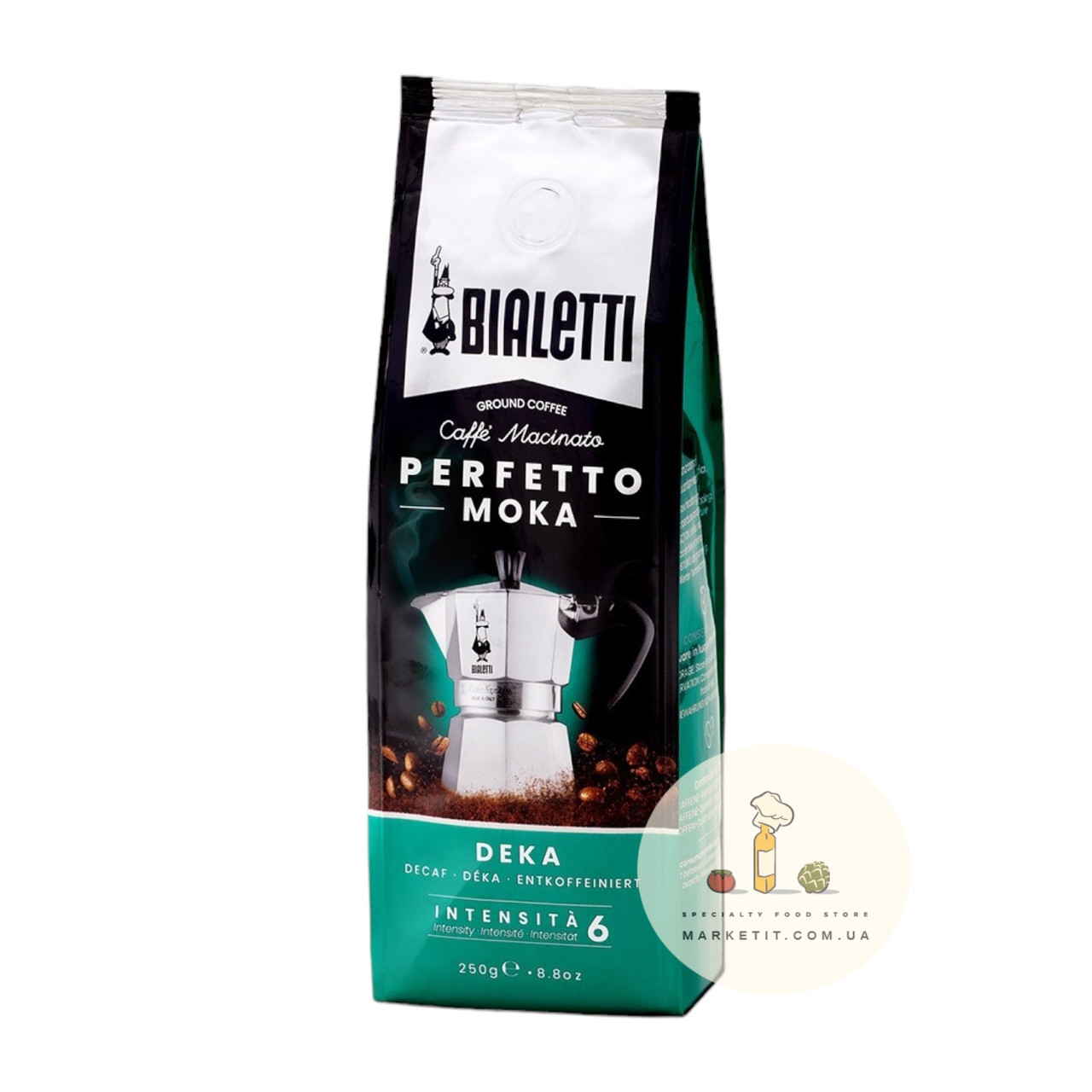 Мелена кава Bialetti Perfetto Moka Deka без кофеїну 250 г