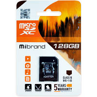 Карта памяти Mibrand 128GB microSDXC UHS-I U3 + SD-адаптер MICDHU3/128GB-A l